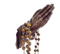 iFutniew Prayer Wall Mount Light Luxury Style Pendant Living Room Home Decoration Resin Crafts Small Ornaments Brown