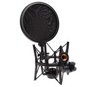 iFutniew Professional Microphone Mic Shock Mount with Shield Articulating Head Holder Stand Bracket for Studio Broadcast