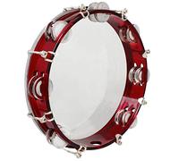 iFutniew Self-Tuning Handbell Tambourine for Hand Held Drum Bell Metal Jingle Drum Mount Tambourine Musical Toy for KTV Bar