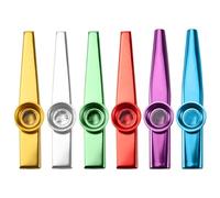 iFutniew Set of 6 Colors Metal Kazoo Musical Instruments Good for A Guitar Ukulele Great Gift for Kids Music Lovers