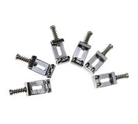 iFutniew Set of 6 Replacement Chrome Tremolo Bridge Saddles For Electric Guitar