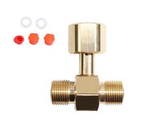 iFutniew Soda Cylinder Brass CO2 Cylinder Tank W21.8-14 Adapter Converter Tee Adapter T-Adapter 1 to 2 W21.8-14