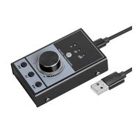 iFutniew Sound Card Computer Multi Media Volume Controller Video Mute Control Audio Interface Aluminum Alloy for PC Laptop Android Streaming Video Mute Control