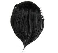iFutniew Synthetic Hair Wig Bangs Black Clipped