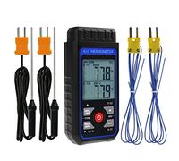 iFutniew Thermocouple Thermometer Digital K Type Thermometer with 4 Thermocouples, -328-2500℉ Measuring Range HVAC Thermometer