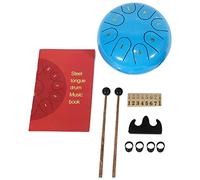 iFutniew Tongue Drum 8 Notes 6 Inches Chakra Drum Steel Percussion Padded Travel Bag and Mallets Blue