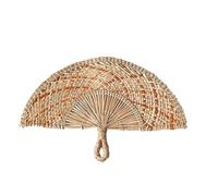iFutniew Unique Wall Hanging Design Handmade Fan Household Wall Fan Pendant with Wrapped Handle Boho Style for Living Room