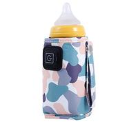 iFutniew Universal USB Milk Water Warmer Travel Stroller Insulated Bag Portable Baby Nursing Bottle Heater Camouflage-White