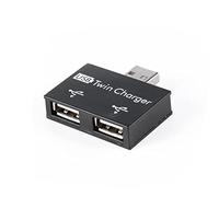 iFutniew USB 2.0 Male to Twin Female Charger Dual 2 Port USB Dc 5V Charging Splitter Hub Adapter Converter Connector
