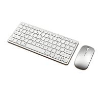 iFutniew Wireless Bluetooth Keyboard Mouse Three Mode Keyboard Rechargeable Keyboard Mouse Support Tablet Laptop Computer Silver