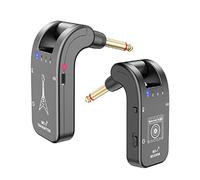 iFutniew Wireless Guitar System 2.4G Rechargeable Lithium Battery Transmitter Receiver for Electric Guitar Bass Black