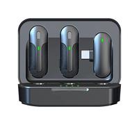 iFutniew Wireless Noise-Canceling Lavalier Microphone for Android Type-C Mobile Phones, Plug and Play with Charging Case