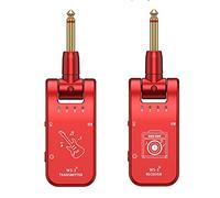 iFutniew WS-3 UHF Guitar Transmitter Receiver 4 Channels Built-In Rechargeable Wireless Guitar System for Electric Guitar Bass