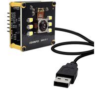 IFWATER 48MP USB Camera Fast Autofocus 8K Webcam UVC USB Camera Module With 70 Degree No Distortion Lens and 6PCS White LED For Document Scan,Industrial Inspection