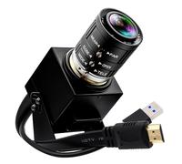 IFWATER 4K 60fps High Speed Camera USB3.0 & HDMI Dual Simultaneous Output 3X Manual CS-Mount Varifocal Lens with 2X Digital Zoom H.264 Security Camera for Computers TVs Projectors Video Conferences