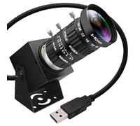 IFWATER 4K USB Camera 1080P@120fps High Speed USB Webcam with CS-Mount 5-50mm 10X Telephoto Zoom Manual Lens,12MP Close up Camera OpenCV Plug and Play for Live Streaming Industrial Project Meeting