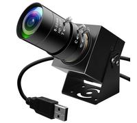 IFWATER 5Megepixels USB Camera 1944P 30fps Color Industrial Telephoto Webcam with CS Mount 5-50mm 10X Manual Zoom Lens PC Computer Camera Plug and Play for Windows Linux Laptop OpenCV