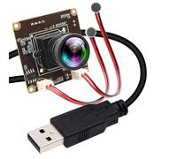 IFWATER 5MP USB Camera 1944P Dual Microphone USB Camera Module with 120Degree No Distortion Lens High Speed Security Camera Industrial PC Lightburn Camera for Education Medical Teaching Live Streaming
