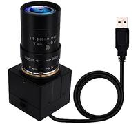 IFWATER 5MP USB Camera with 5-50mm Telephoto Manual Varifocal Focus Lens,1944P with 1/2.5” Aptina MI5100 Sensor Webcam Plug and Play UVC for Android Linux Windows Industrial Video(SFV-5-50mm)