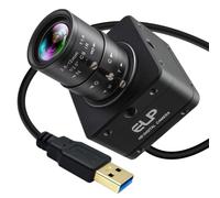 IFWATER 60fps Global Shutter USB3.0 High Speed Industrial Camera,5MP 1944P Webcam with 2.8-12mm 4X Manual Varifocal Lens,UVC Plug&Play for Golf Swing Motion Capture,Compatible with Windows Mac Linux