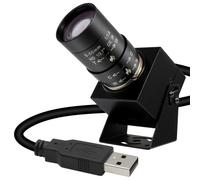 IFWATER Ultra High Frame Rate Monochrome Global Shutter Camera,1280x800 120fps USB2.0 Webcam, Max 640fps 5-50mm 10X Manual Zoom Lens,Plug & Play for Raspberry Pi PC Laptop Industrial Motion Capture