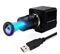 IFWATER USB Camera 1080P High Speed 260fps 2.8-12mm 4X Optical Zoom Lens 2MP USB Webcam Manual Close up Zoom in and Out,UVC Computer Comference Golf Swing Camera for Raspberry Pi Windows Mac