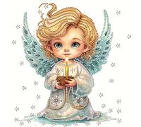 ifymei Special Shape Diamond Painting Kit for Adults Beginners Kids - 5D DIY Crystal Rhinestone Gem Art, Home Wall Decor and Creative Birthday and Christmas Gifts - 25 x 25 cm Angel - Unframed