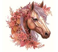 ifymei Special Shape Diamond Painting Kit for Adults Beginners Kids - 5D DIY Crystal Rhinestone Gem Art, Home Wall Decor and Creative Birthday and Christmas Gifts - 25 x 25 cm Horse - Unframed