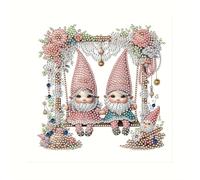 ifymei Special Shape Diamond Painting Kit for Adults Beginners Kids - 5D DIY Crystal Rhinestone Gem Art, Home Wall Decor and Creative Birthday and Christmas Gifts - 25 x 25 cm Gnome - Unframed