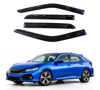 IG Window Visor for Honda Civic Hatchback 2016-2021, Rain Guard Tape-On Wind Side Vent Window Deflector Mugen Style, 2016 2017 2018 2019 2020 2021 (Hatchback Only)