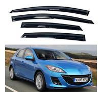 IG Window Visor for Mazda 3 Hatchback 2004-2009, Rain Guard Tape-On Extra Durable Sun Wind Side Vent Window Deflector Mugen Style, 2004 2005 2006 2007 2008 2009 (Hatchback Only)