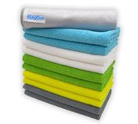 IGAD IGADCloth 10 Multicolour Microfibre Cleaning Cloths +1 free glass cloth, 40x40cm, Durable Cleaning Cloths for a Pristine Clean, Ideal Microfiber Cloth for all Surfaces