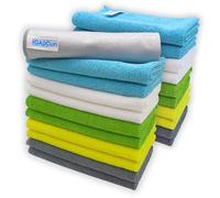 IGAD IGADCloth 20 Multicolour Microfibre Cleaning Cloths 40x40cm + 1 free glass cloth, Durable Cleaning Cloths for a Pristine Clean, Ideal Microfiber Cloth for all Surfaces