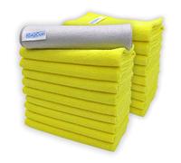 IGAD IGADCloth 20 Yellow Microfibre Cleaning Cloths 40x40cm + 1 free glass cloth, Durable Cleaning Cloths for a Pristine Clean, Ideal Microfiber Cloth for all Surfaces