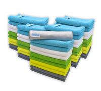 IGAD IGADCloth 50 Multicolour Microfibre Cleaning Cloths 40x40cm + 1 free glass cloth, Durable Cleaning Cloths for a Pristine Clean, Ideal Microfiber Cloth for all Surfaces