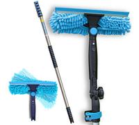 Igad Pole 24 Foot (7M) Professional Telescopic Window Cleaning Kit , Extension Pole And Single Pivot 10"(25Cm) Window Squeegee