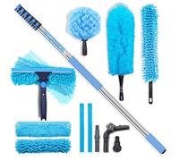 IGAD Pole Cleaning Kit with 7m (24ft) Extension Pole Squeegee and 3 Dusting Attachments
