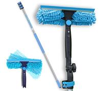 IGAD Pole Professional Telescopic Window Cleaning Kit 12 Foot (3.6m) Extension Pole and Single Pivot 10"(25cm) Squeegee, Window cleaning washer tools