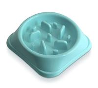 iGadgitz Home U6969 - Small Slow Eating Dog Bowl - Puppy Kitten Junior Pet Interactive Maze Feeder Puzzle Anti Choke - Blue