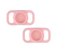 igadgitz home U7257 Silicone Holder Protective Case Compatible with Apple suitable for AirTag (2021) for Pet Cat Dog Puppy Kitten Collars (Max. Collar Width 2.5cm/0.98") - Pink
