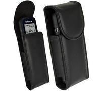 iGadgitz U2468 Black Genuine Leather Case Cover Compatible with Sony ICD- Digital Voice Recorder Dictaphones
