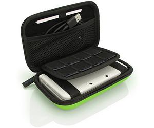 iGadgitz U3613 - EVA Hard Case Cover Compatible with Nintendo 3DS XL & 2DS XL 2017 - Green