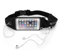 iGadgitz U5878 - Universal Running Belt Waist Pack Waistband for Smartphones - Black