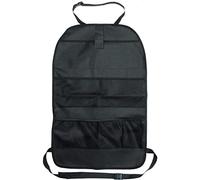 iGadgitz U6848 Universal Car Seat Organiser Pockets Kick Mats Back Seat Travel Storage Stain Protector - Black, 1 Piece