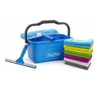 Igadpole 12L Window Cleaning Bucket Kit With 14" Squeegee & Microfibre Washer Head + 12X Free Microfibre Cloths