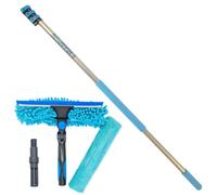 Igadpole Professional Telescopic Window Cleaning Kit 10 Foot (3M) Extension Pole And Single Pivot 10"(25Cm) Window Squeegee