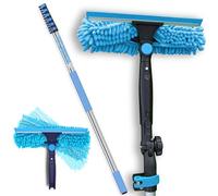 IGADPole Professional Telescopic Window Cleaning Kit 24ft(7m), Extension Pole and Single Pivot 10"(25cm) Squeegee, Window cleaning washer tools