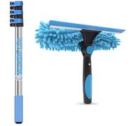 Igadpole Professional Telescopic Window Cleaning Kit 4 Ft (0.9M) Extension Pole And Single Pivot 10"(25Cm) Window Squeegee