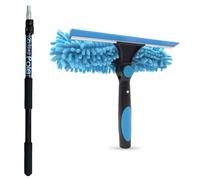 Igadpole Professional Telescopic Window Cleaning Kit 6.6Ft (2M) Extension Pole And Single Pivot 10"(25Cm) Window Squeegee