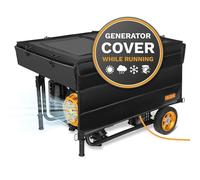 IGAN Generator Tent Running Cover, Ultra Heavy Duty Tarpaulin Enclosure, Portable All-Weather Generator Rain Shelter for Most 3500w-12000w generators, Black Generator Cover